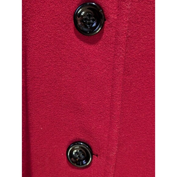 Vintage Red Lined Wool Blend Pea Coat Women's, Mackintosh New England, Size XL - Picture 12 of 13